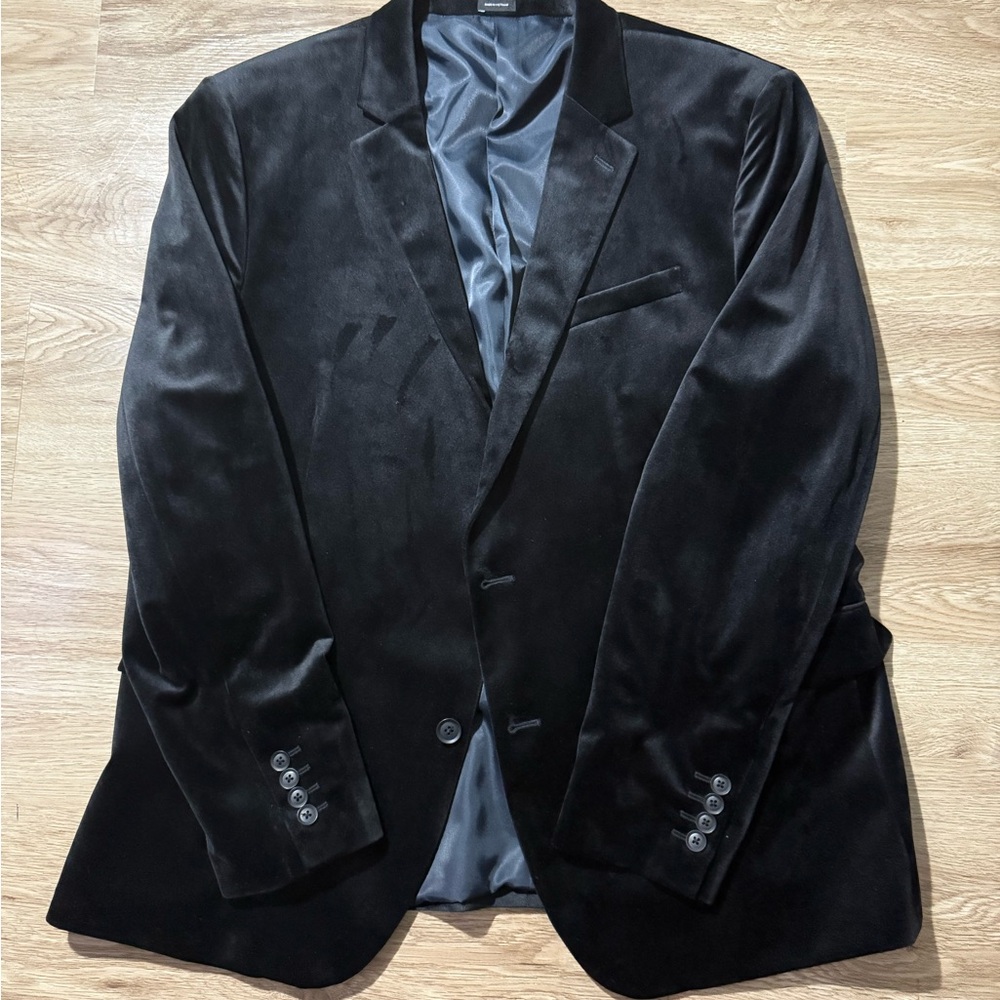 Men's Black Velvet Blazer